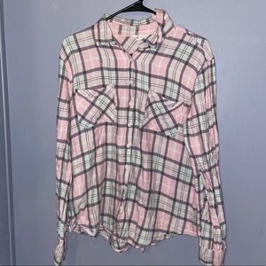Aeropostale Womens Pastel Flannel